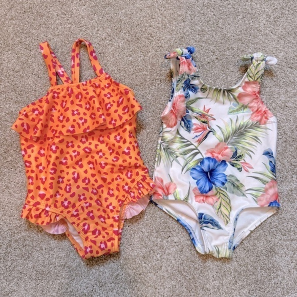 Wonder Nation baby girl size 18 months bundle of two new swimsuits